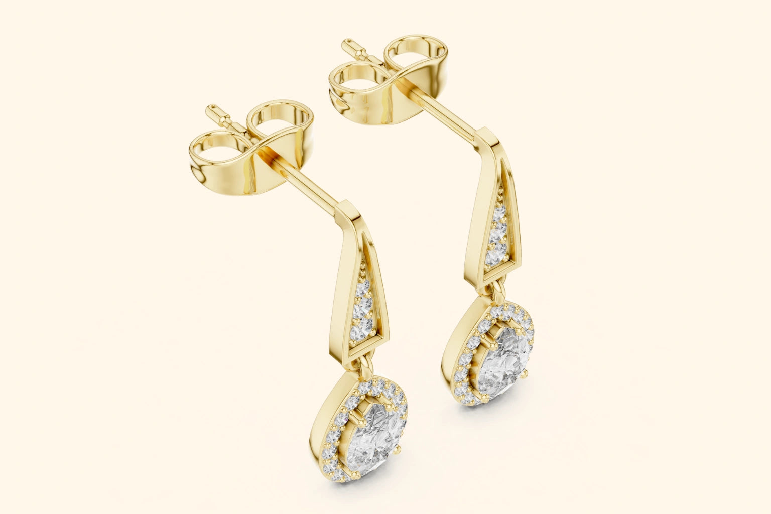 Modern drop earrings