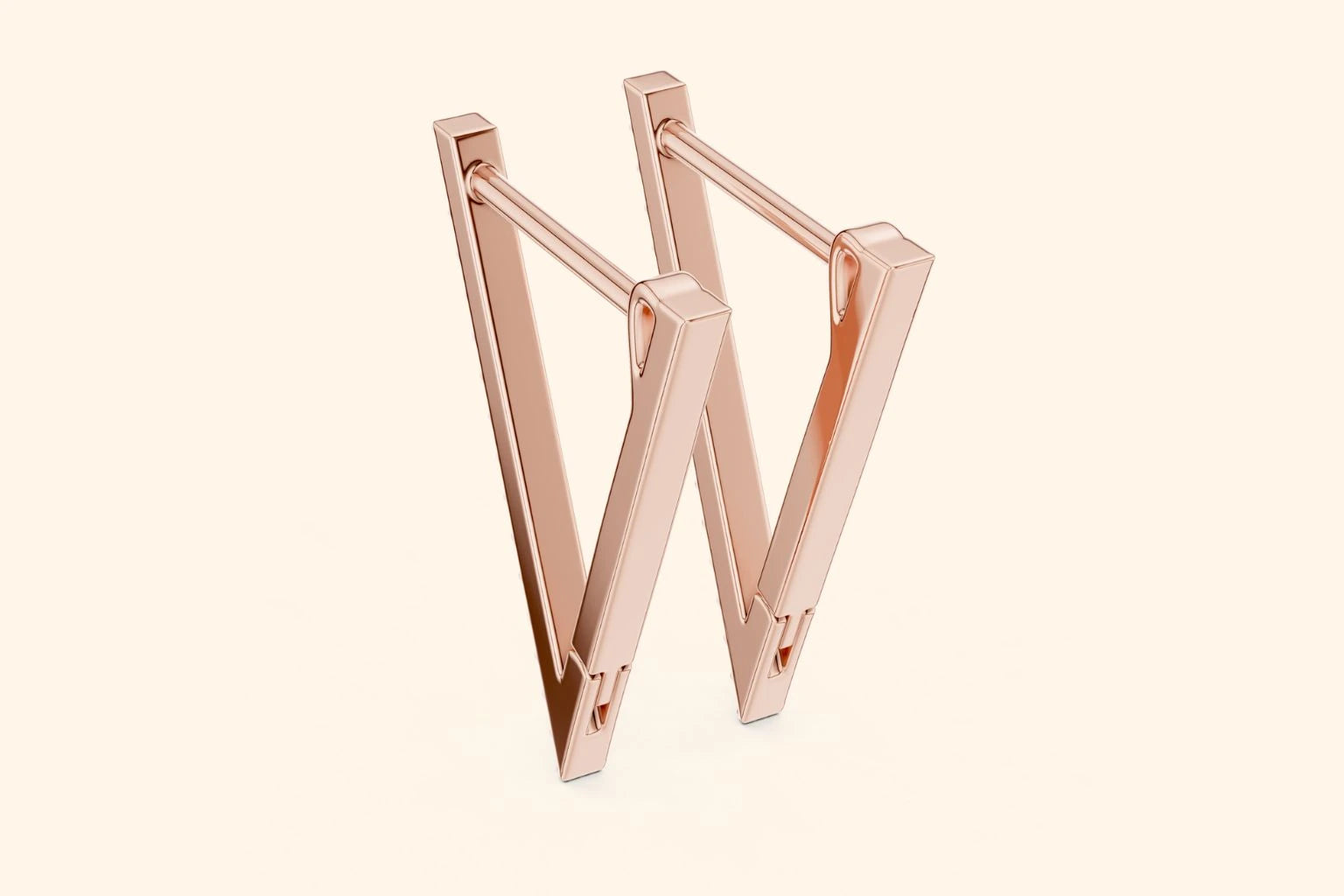 Velora V-Shaped Diamond Hoops