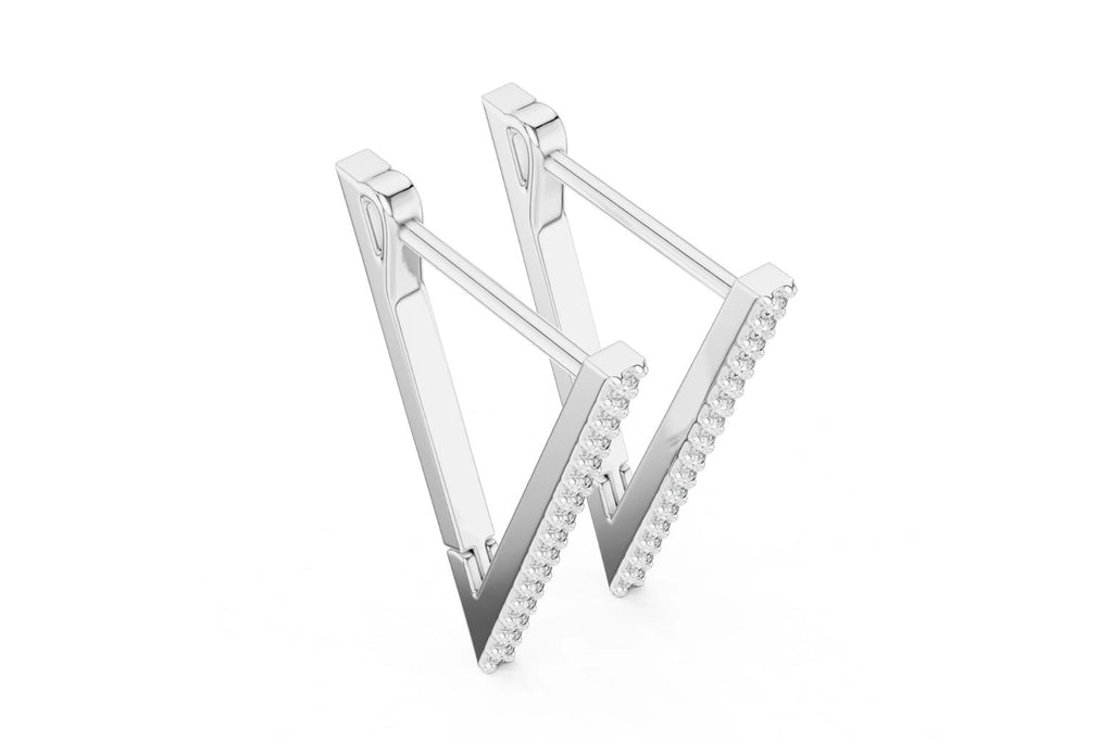 Velora V-Shaped Diamond Hoops