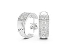 Classic geometric hoop earrings featuring real diamonds in elegant design