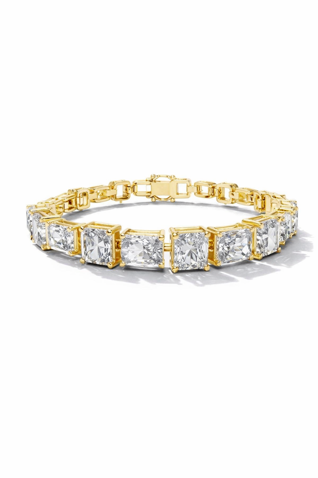 Emerald Cut Diamond Tennis Bracelet