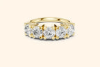 Luxurious Real Gold Diamond Ring with Five Brilliant Stones