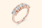 Luxurious Rose Gold Diamond Ring with Five Brilliant Stones 2