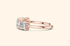 Luxurious Rose Gold Diamond Ring with Five Brilliant Stones 3