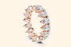 Pear diamond rose gold ring 2