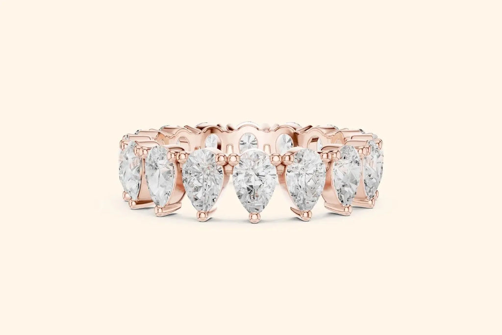 Pear diamond rose gold ring 4