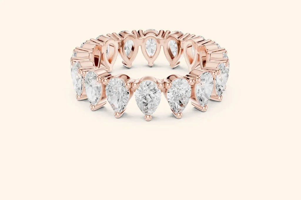 Pear diamond rose gold ring 1