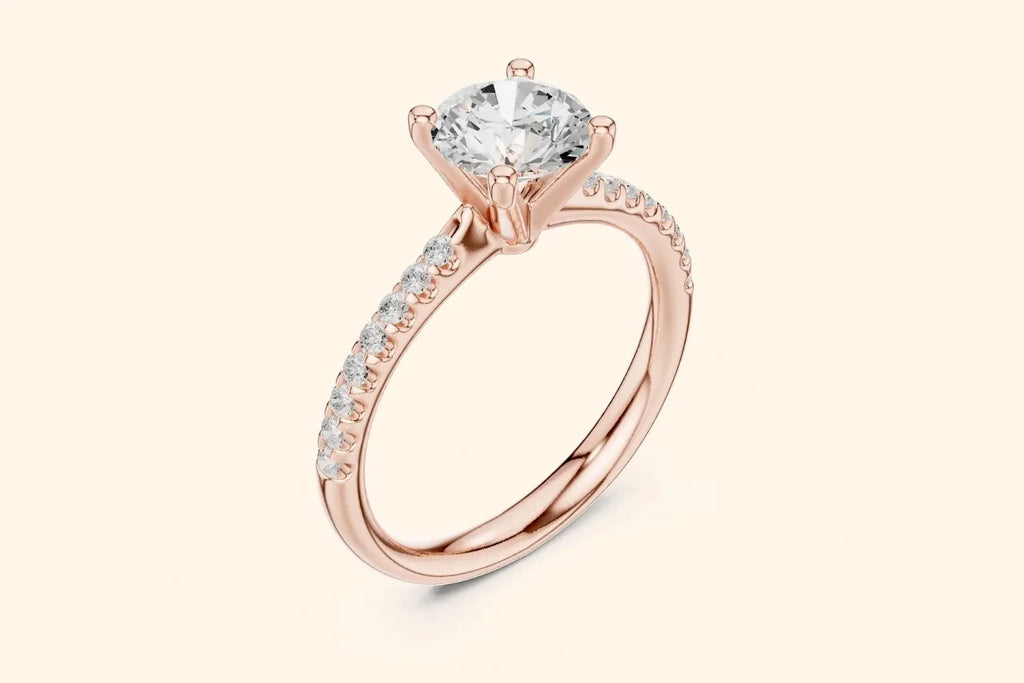 Rose gold diamond engagement ring 2