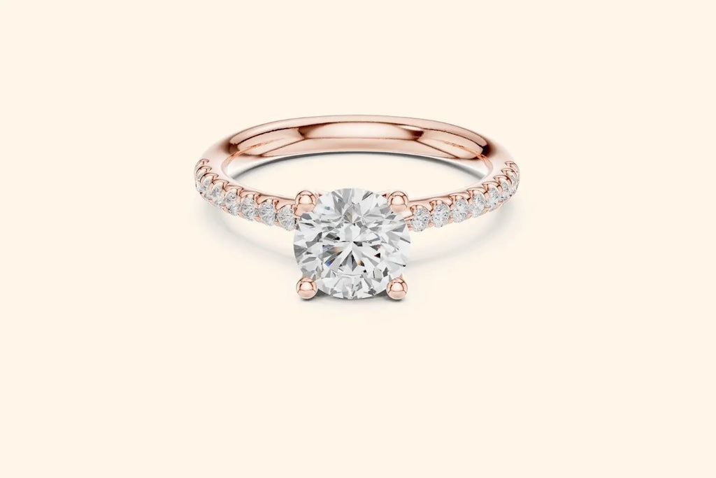 Rose gold diamond engagement ring 4