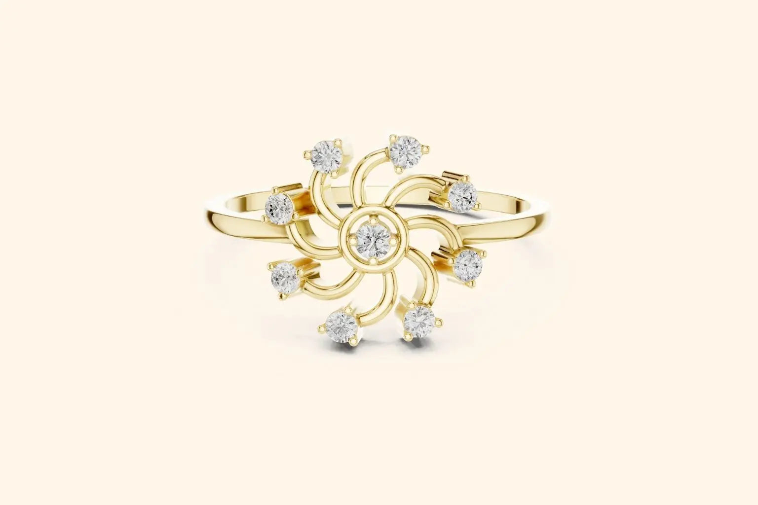 Real Gold Diamond Ring 