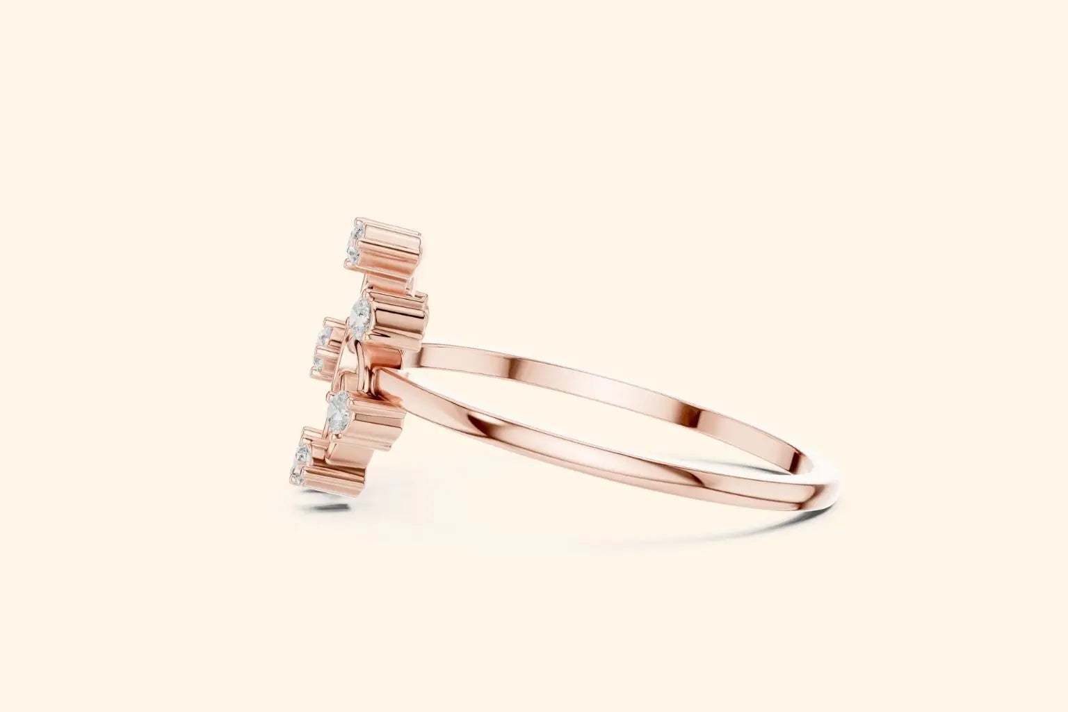 Rose Gold Diamond Ring 3