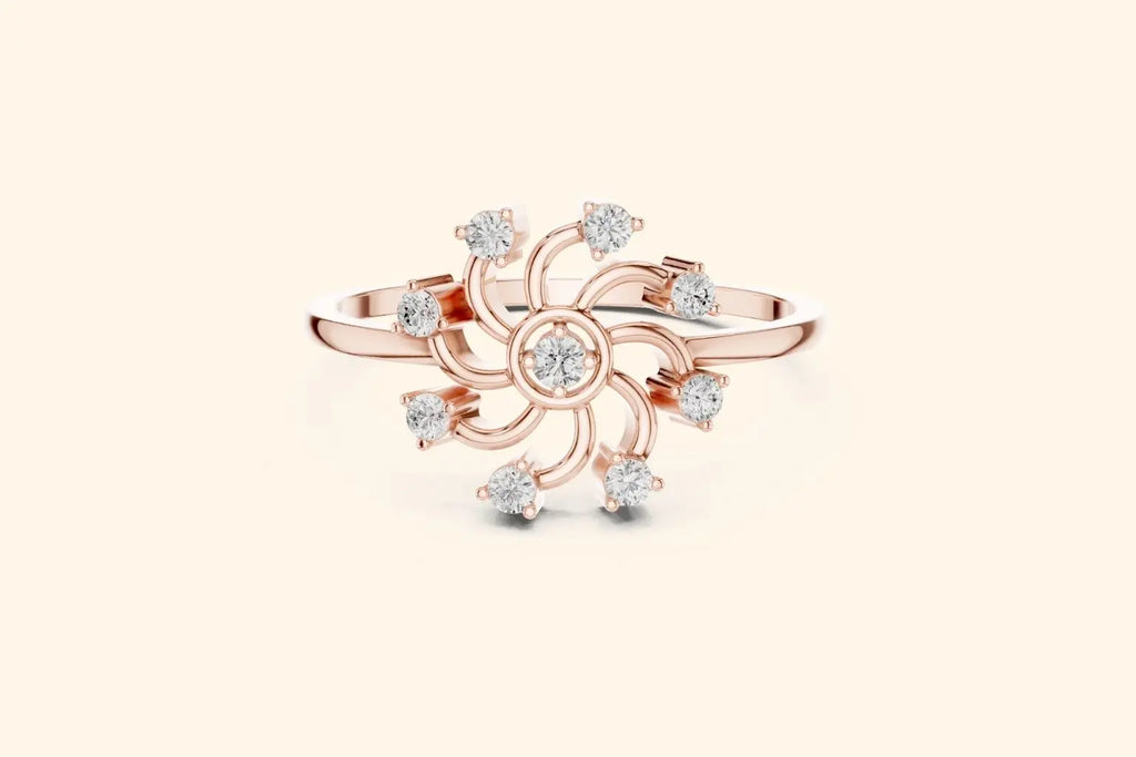 Rose Gold Diamond Ring 4