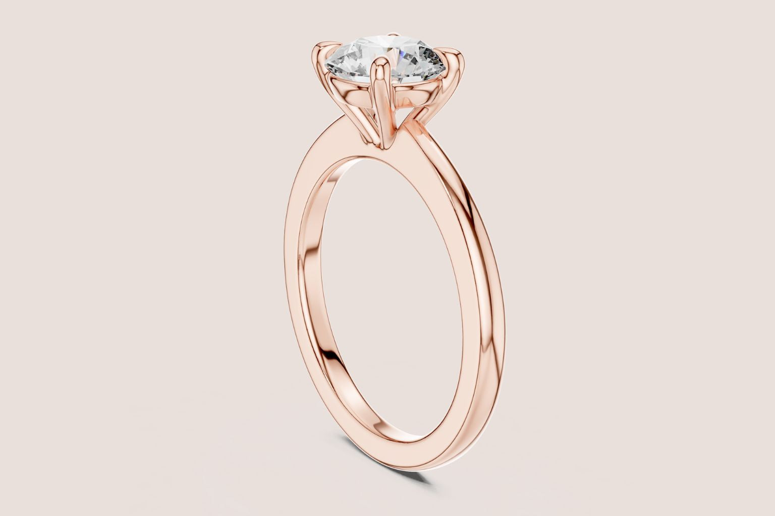 Solitaire Engagement Diamond Ring