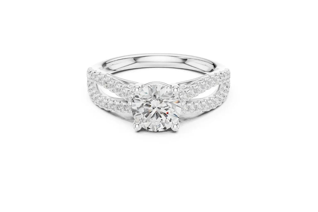 Luxury Silver diamond wedding Ring