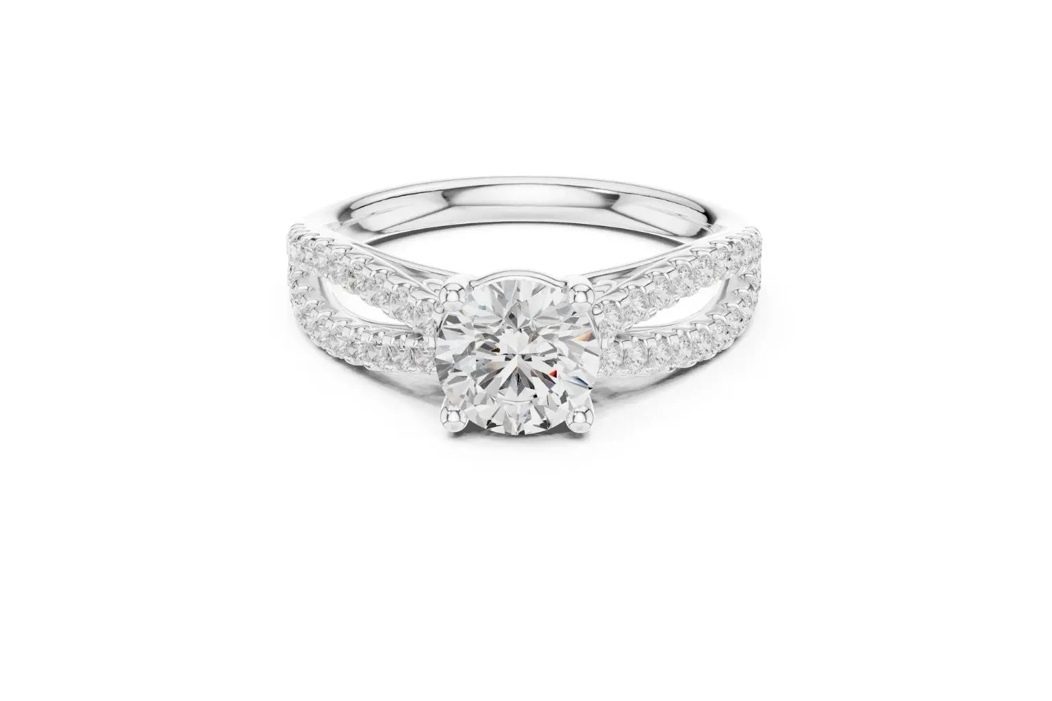 Luxury Silver diamond wedding Ring