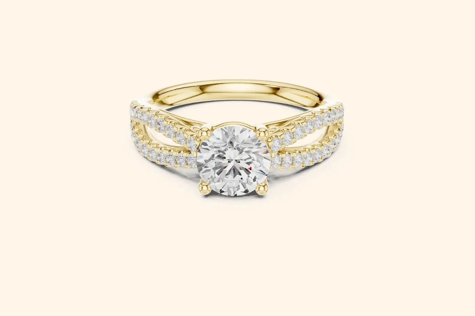 Luxury real gold wedding Ring