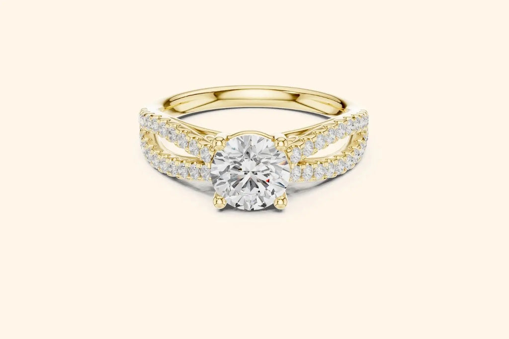 Luxury real gold wedding Ring