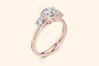 rose gold three-stone ring 1