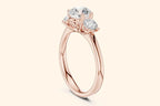 rose gold three-stone ring 2