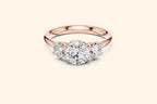 rose gold three-stone ring 4