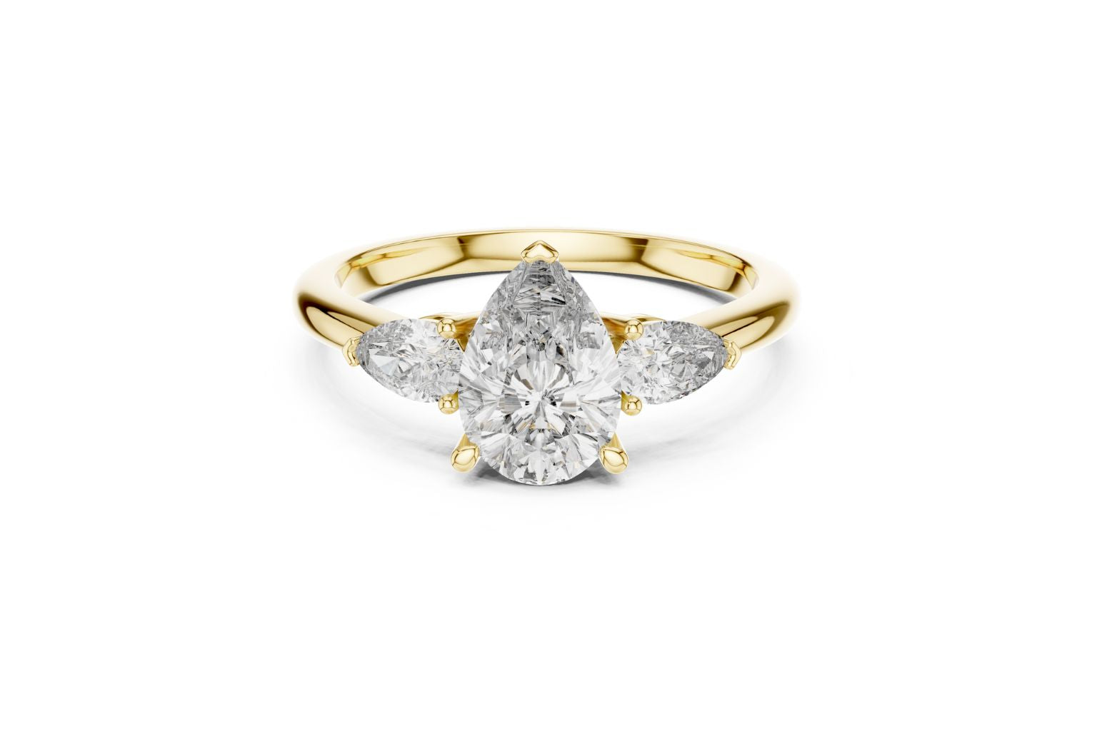 Elegant Pear Cut Diamond Ring