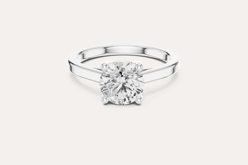 Moissanite Engagment Silver Diamond Ring  