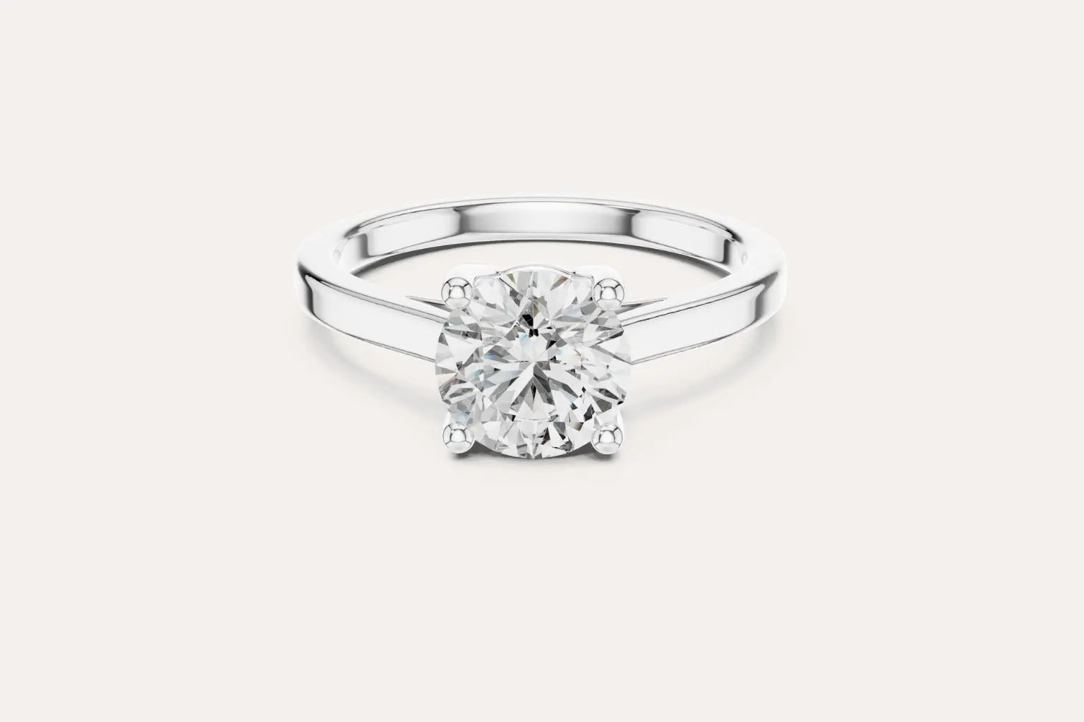 Moissanite Engagment Silver Diamond Ring  