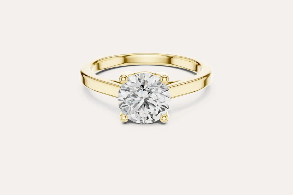 Moissanite Engagment Real Gold Diamond Ring
