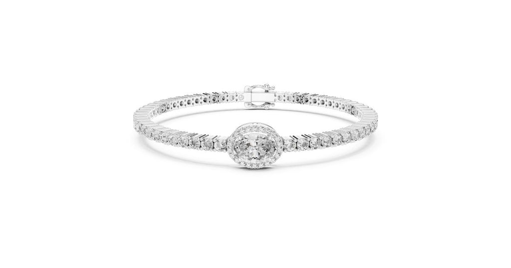 Oval Diamond Center Stone Bracelet