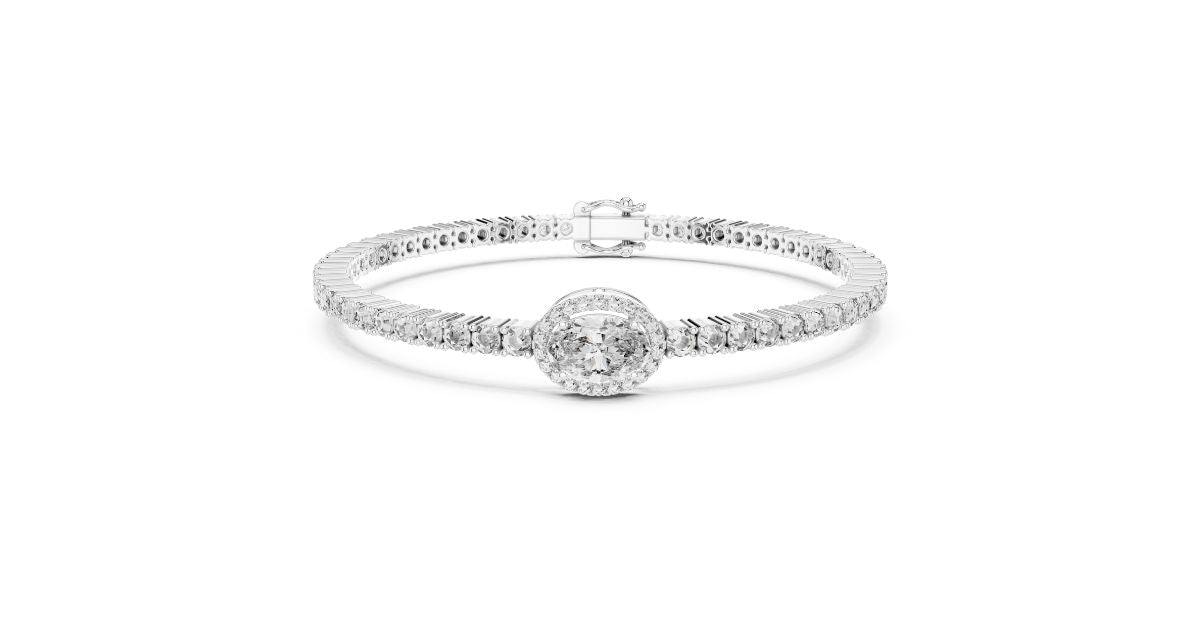 Oval Diamond Center Stone Bracelet
