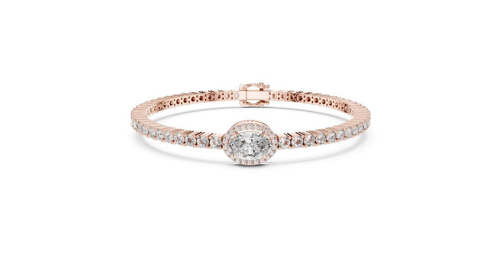 Oval Diamond Center Stone Bracelet