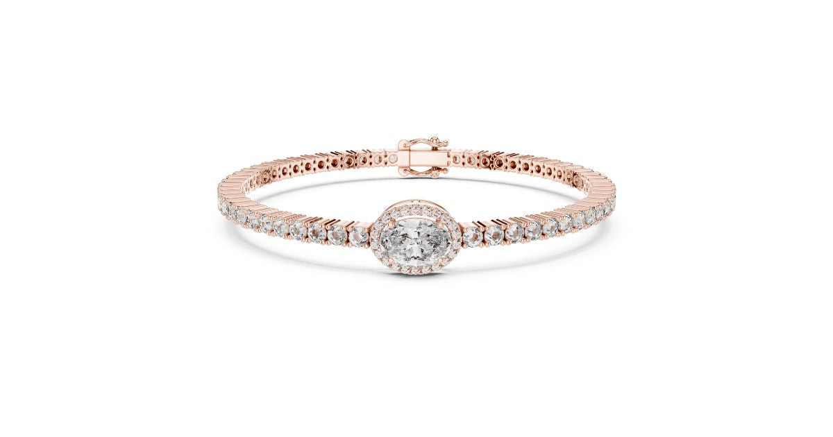 Oval Diamond Center Stone Bracelet