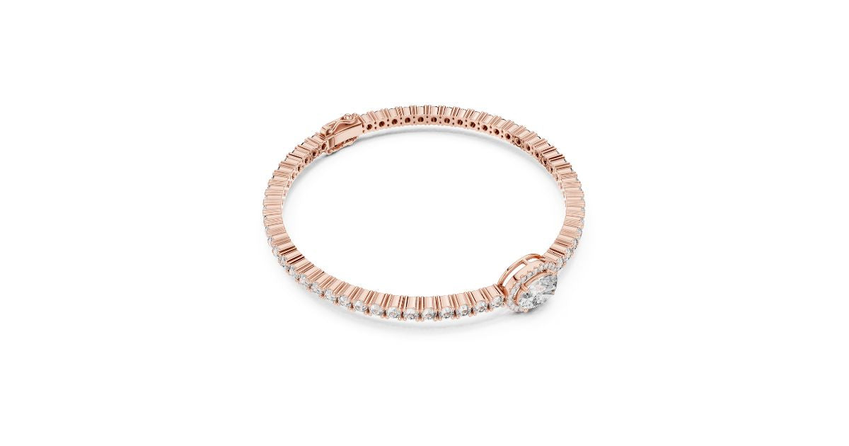 Oval Diamond Center Stone Bracelet