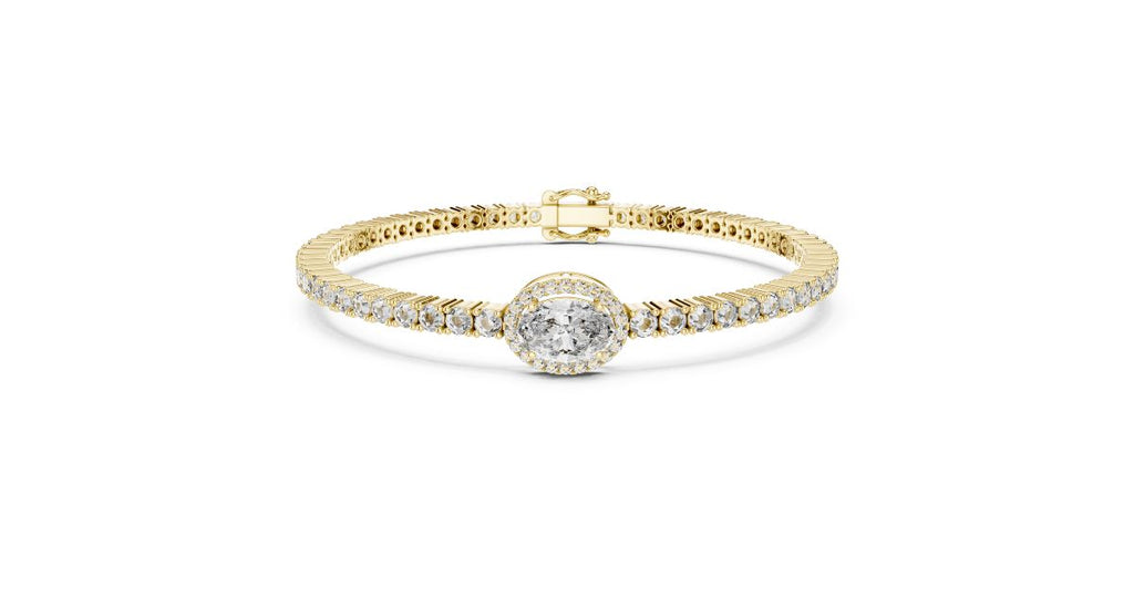 Oval Diamond Center Stone Bracelet