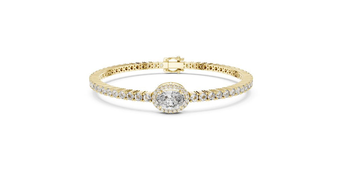 Oval Diamond Center Stone Bracelet
