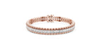 Emerald Cut Diamond Tennis Bracelet in Rose Gold Finish