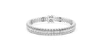 Emerald Cut Diamond Tennis Bracelet in Rose Gold Finish