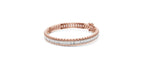 Emerald Cut Diamond Tennis Bracelet in Rose Gold Finish