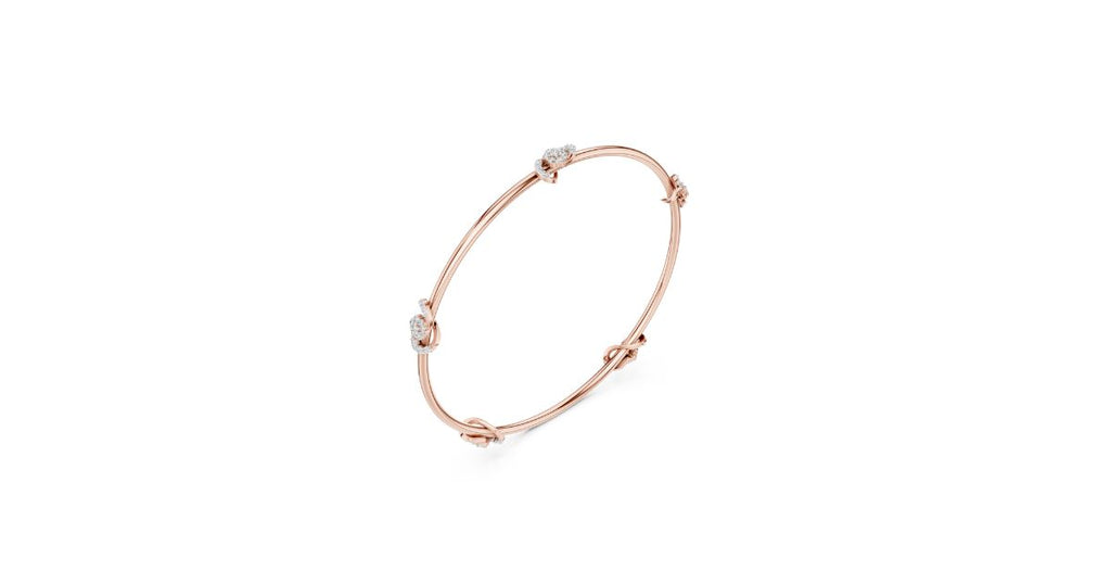 Floral Diamond Cluster Bangle