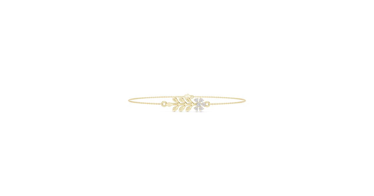 Diamond Leaf Bracelet