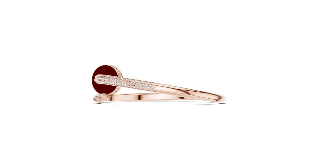 Elegant Nail Bangle Bracelet in Gold Finish | Modern Luxury Jewelry