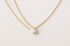Delicate Gold Diamond Pendant Necklace