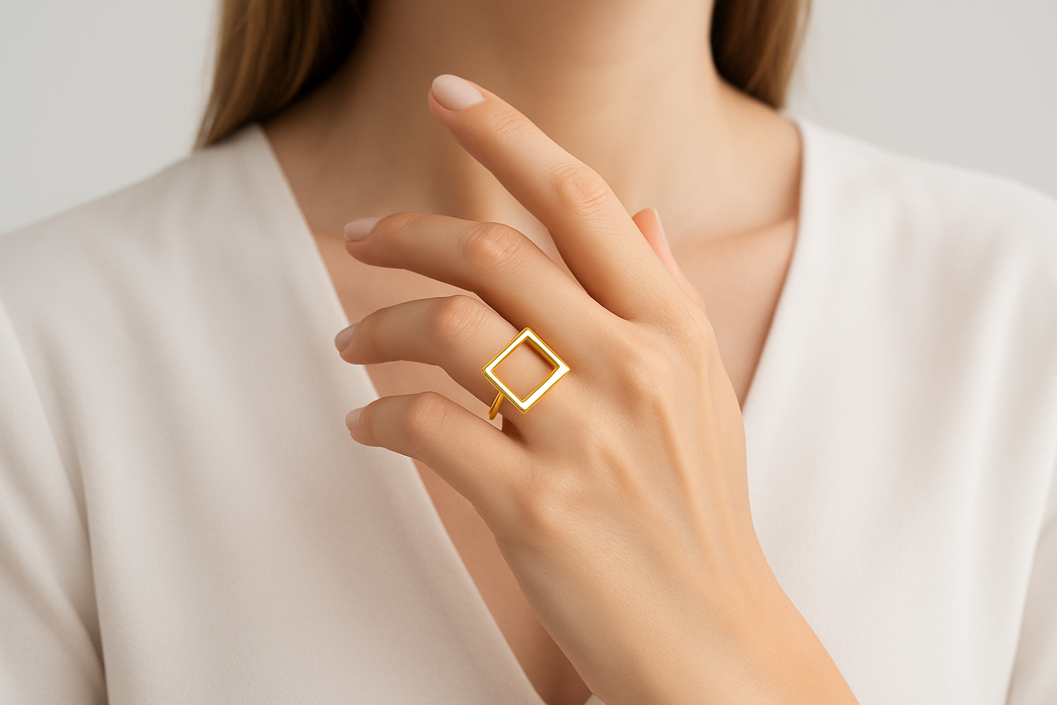 Professional Model - Light Gray Background