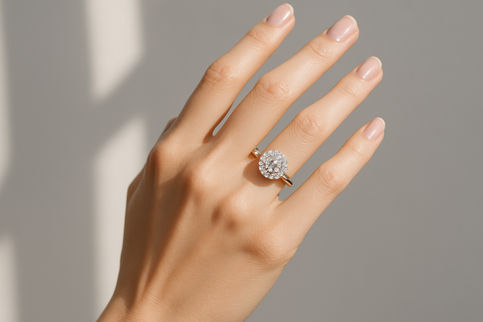 Elegant Hand - Light Gray Background