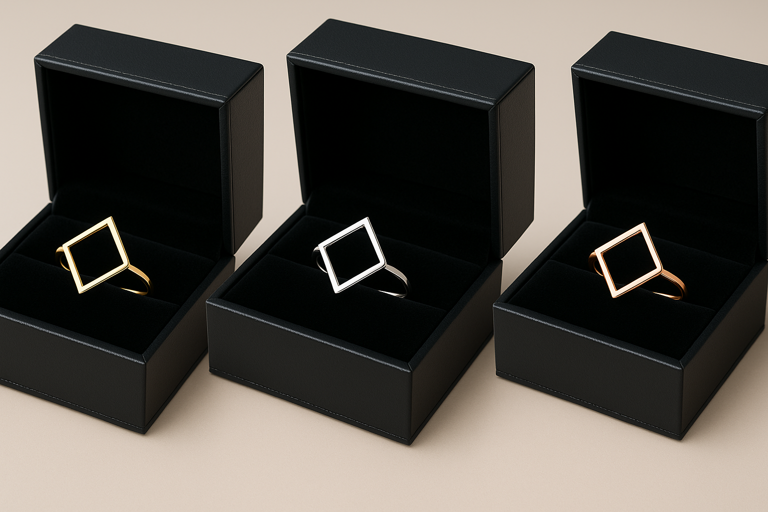 Metal Color Options - Yellow, White, Rose Gold