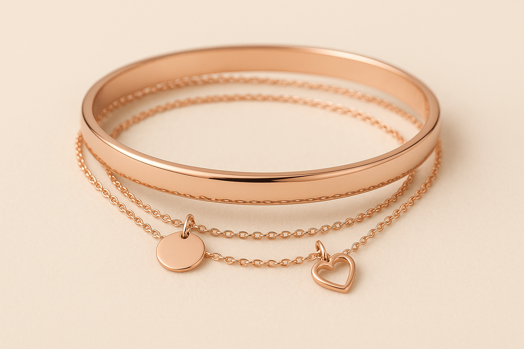 Rose Gold Delicate Bracelet Stack
