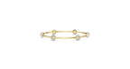 Gold Diamond Beaded Bangle Bracelet