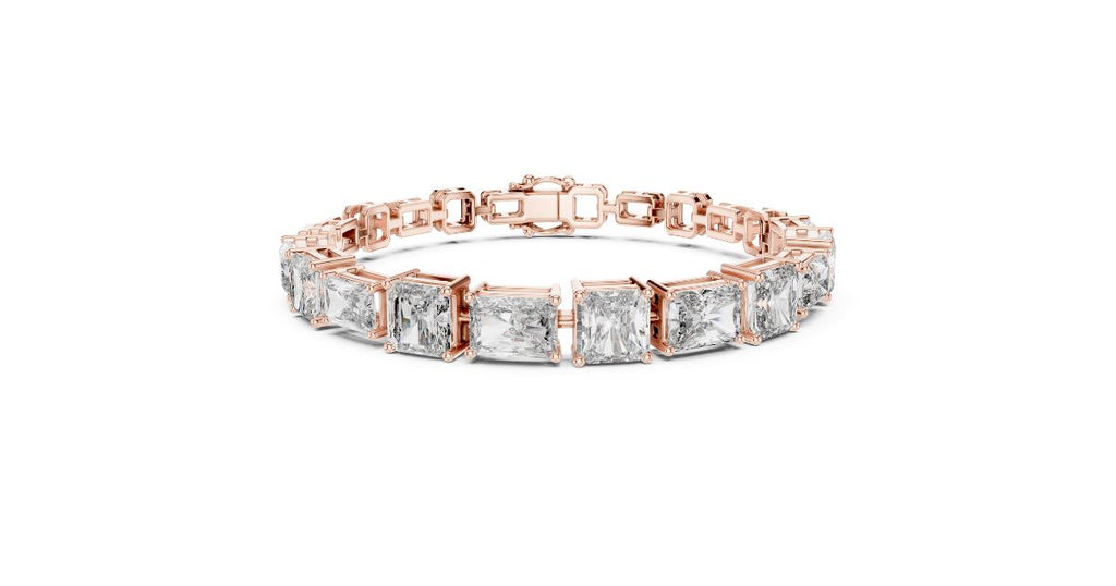 Emerald Cut Diamond Tennis Bracelet