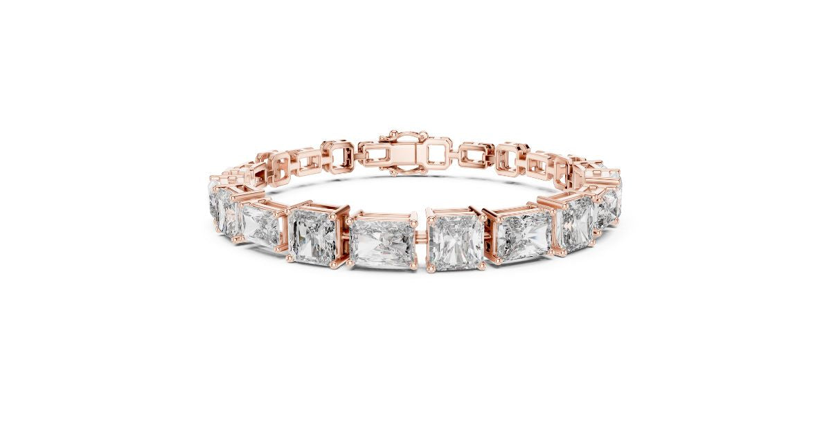 Emerald Cut Diamond Tennis Bracelet