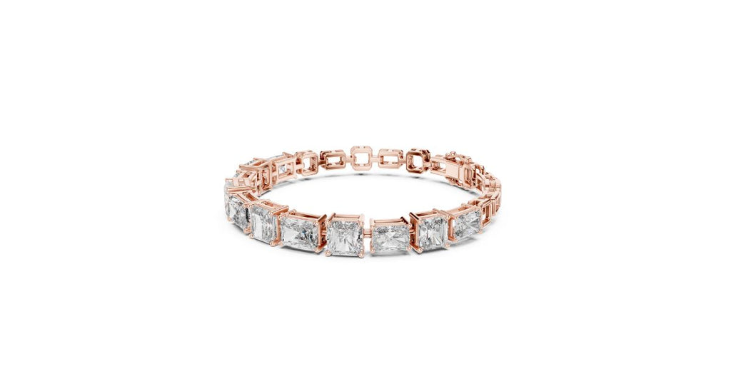 Emerald Cut Diamond Tennis Bracelet